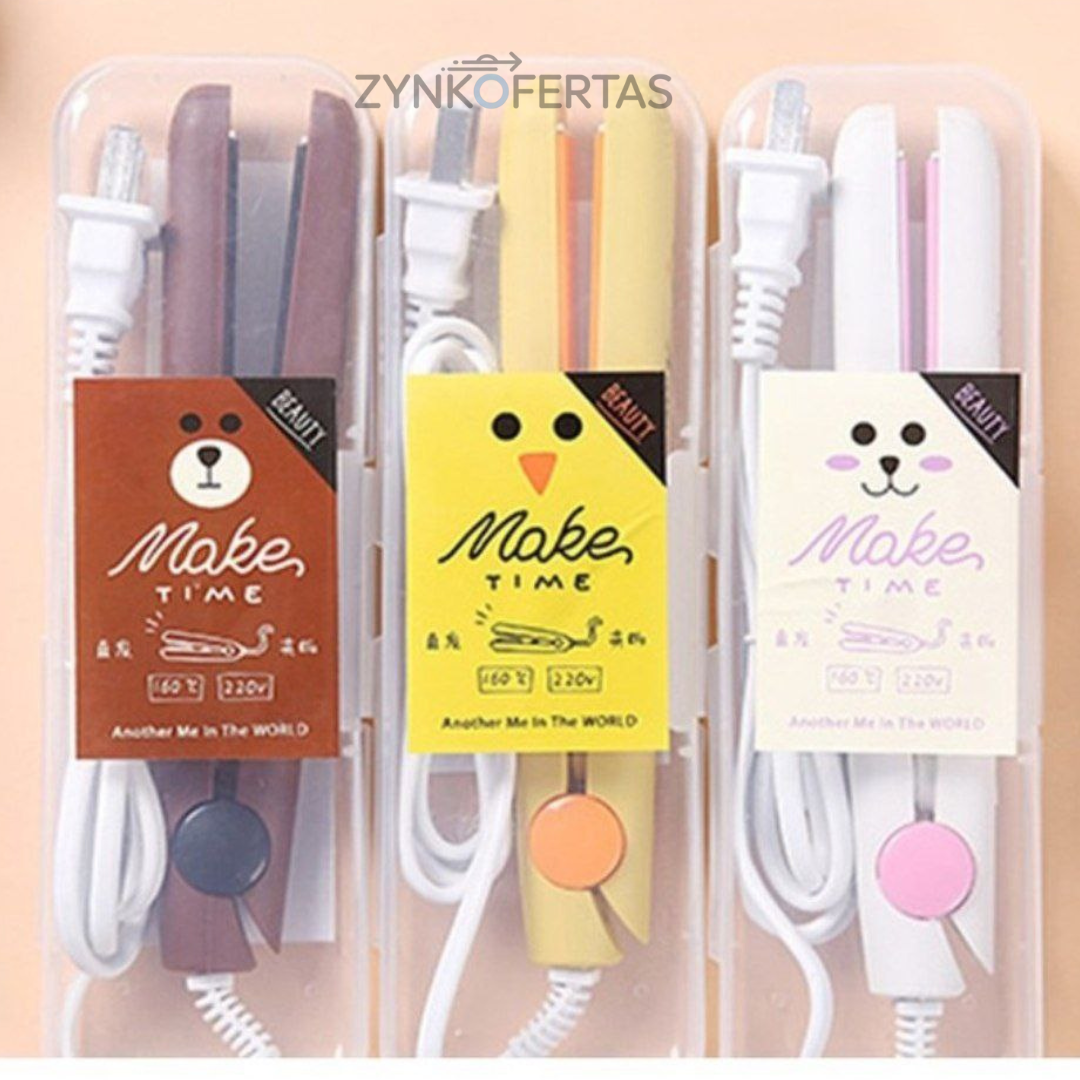 Mini Plancha Para Cabello Con Estuche