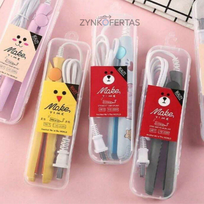 Mini Plancha Para Cabello Con Estuche