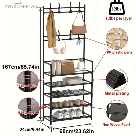 Zapatera Estante Colgador De 4 Niveles