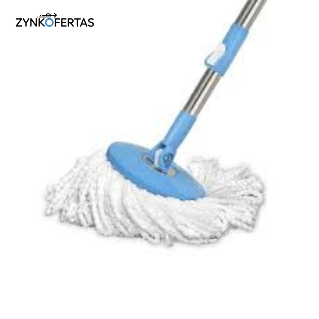 Trapeador 360 De Microfibra Con Balde Escurridor Reforzado con 2 Mopa