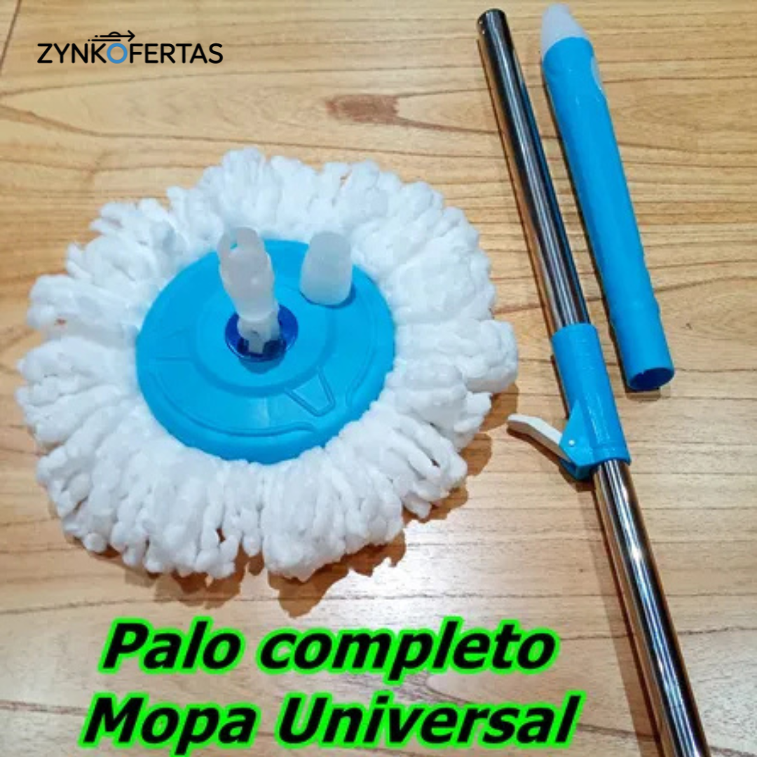 Trapeador 360 De Microfibra Con Balde Escurridor Reforzado con 2 Mopa