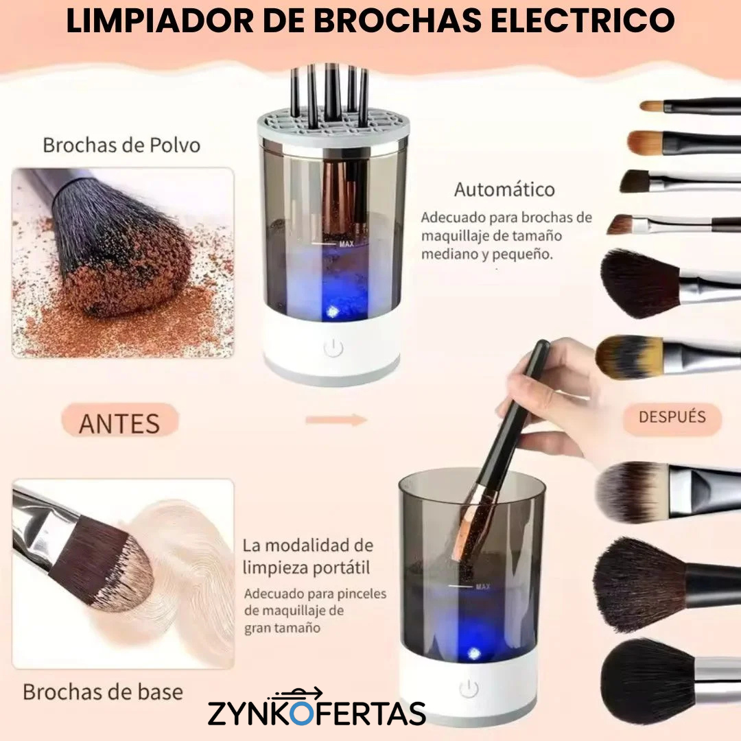 Limpiador Automático de Brochas de Maquillaje  GlowClean
