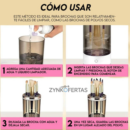 Limpiador Automático de Brochas de Maquillaje  GlowClean